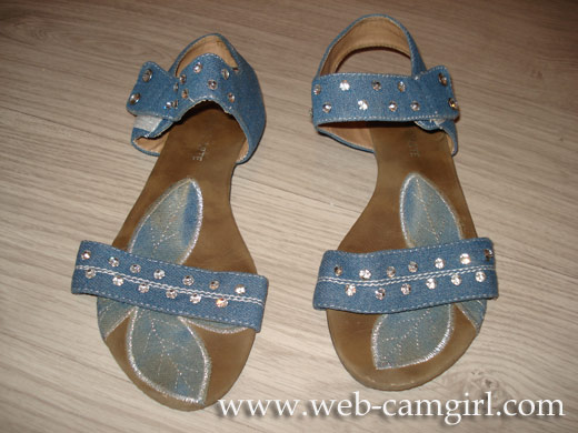 used girly sandals